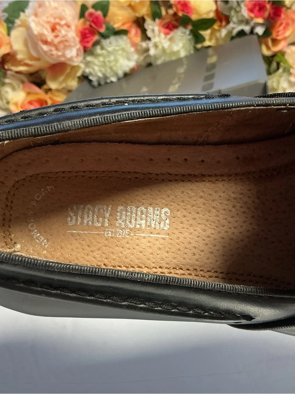 Stacy Adams Easley Black Leather Tassel Loafers Men’s 10.5M Dress Shoes Slip On